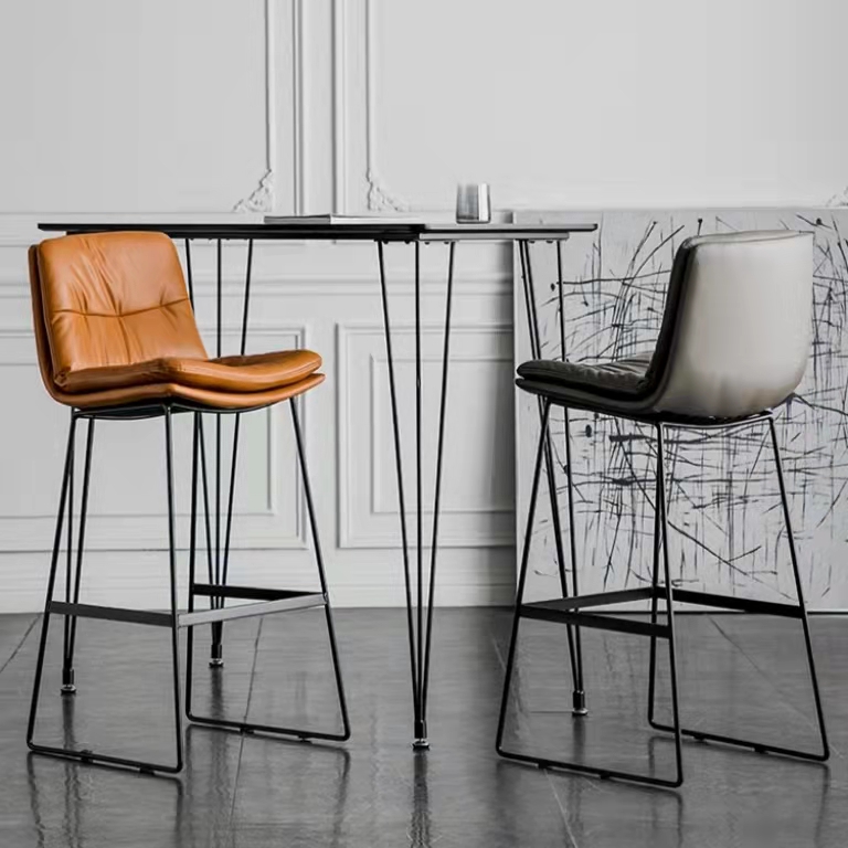 Modern Leather Bar Stool