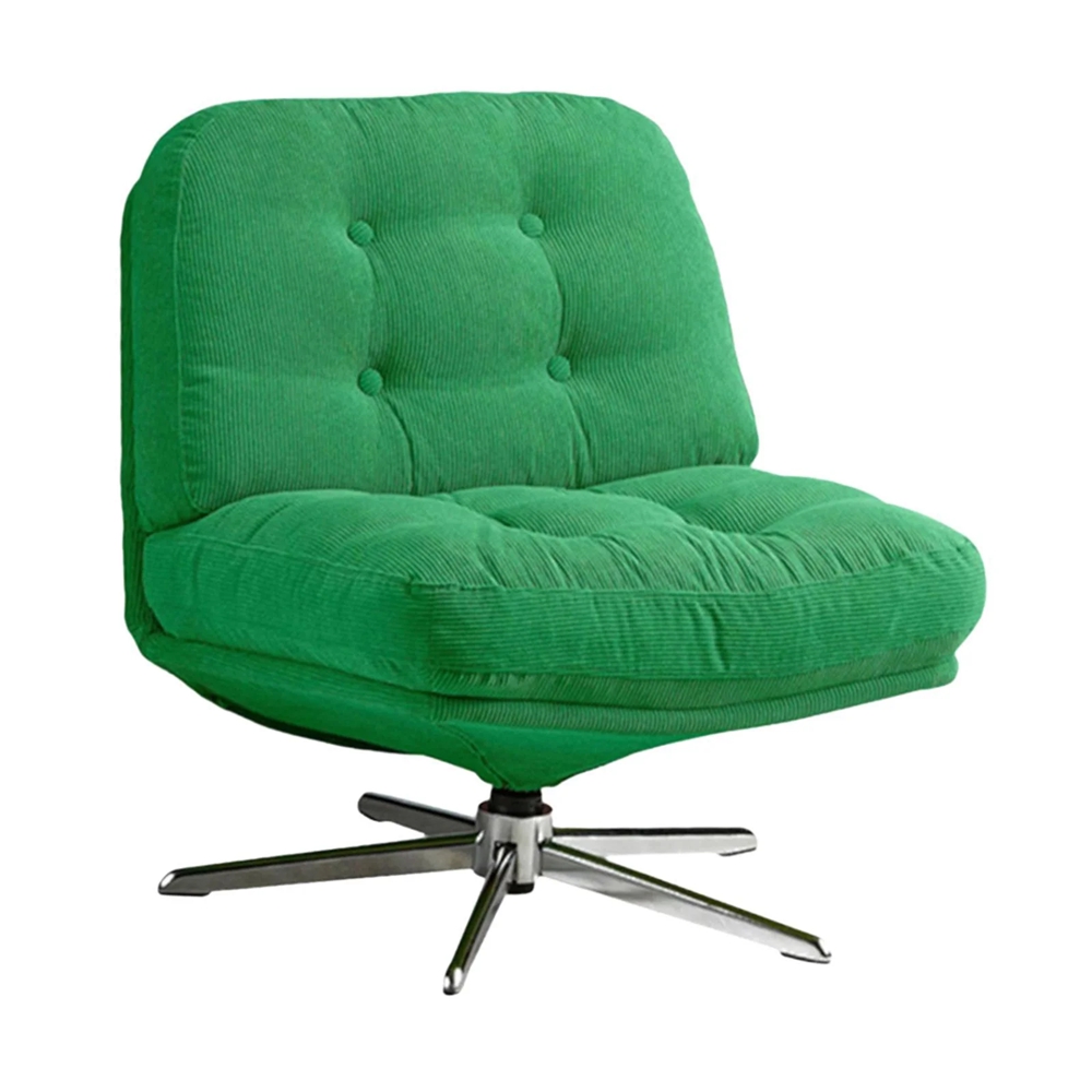 360° Swivel Chair Soft Ergonomic Backrest Lazy Couch Chairs Armless Accent Chair