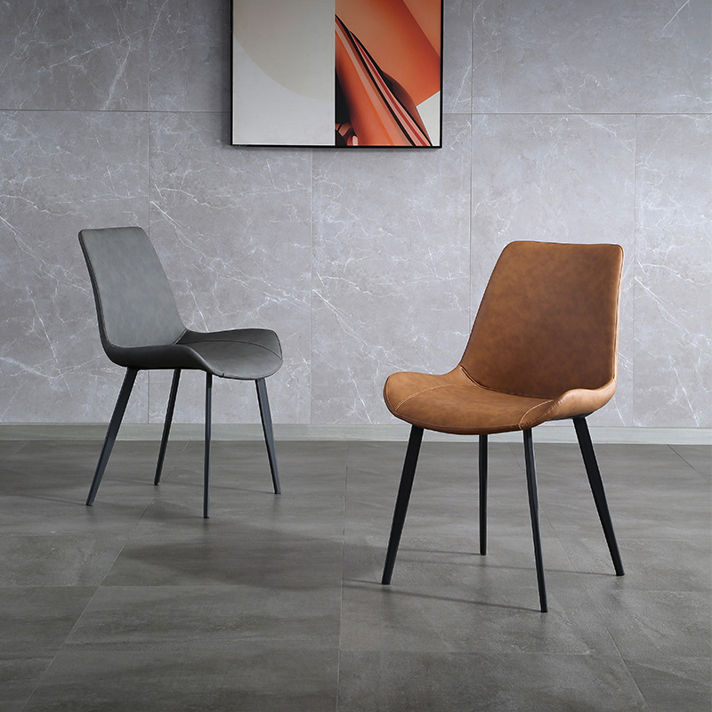  Upholstered PU Luxury Home Modern Nordic Leather Dining Chairs