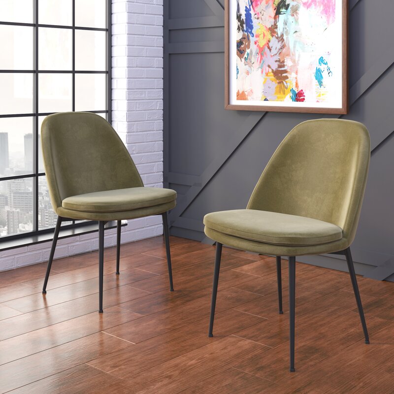 Moden Design Velvet Fabric Dining Chair Banquet Hotel Elegant Contemporary Dining Chairs