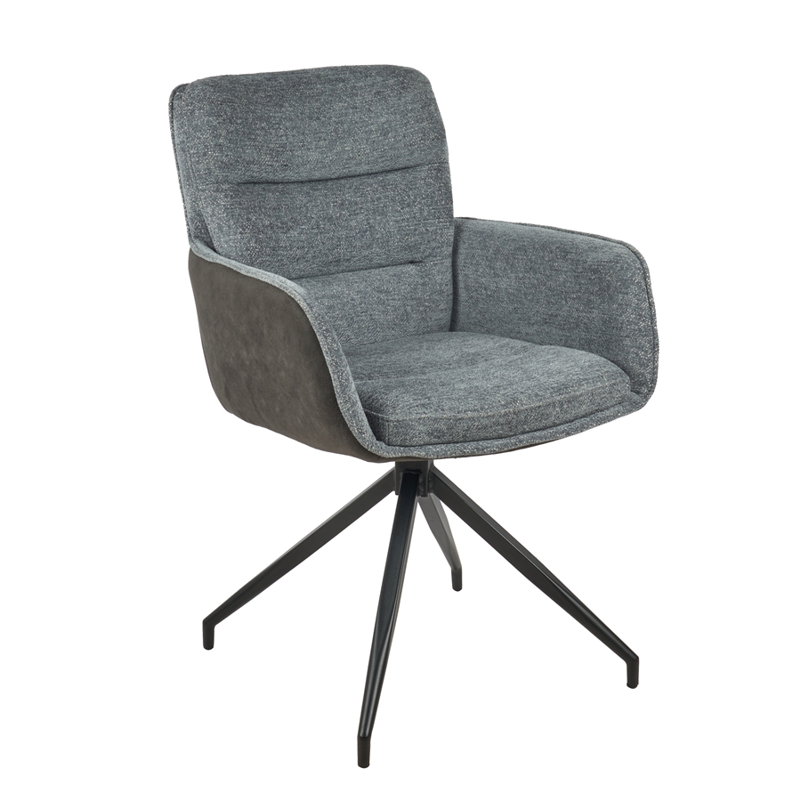 Modern Design 360° Swivel Chairs Armrest Accent Chair Rotating Dining Chair