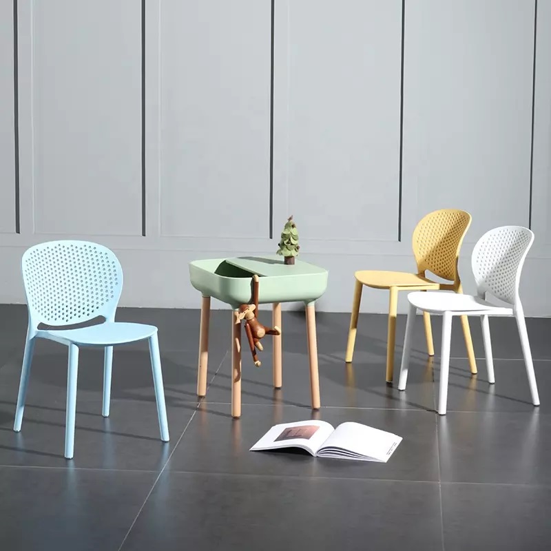 Dining Chair Stacking Dining Restaurant Chair Cheap Polypropylene Plastic Breathable Plastic High Quality Modern Home Furniture
