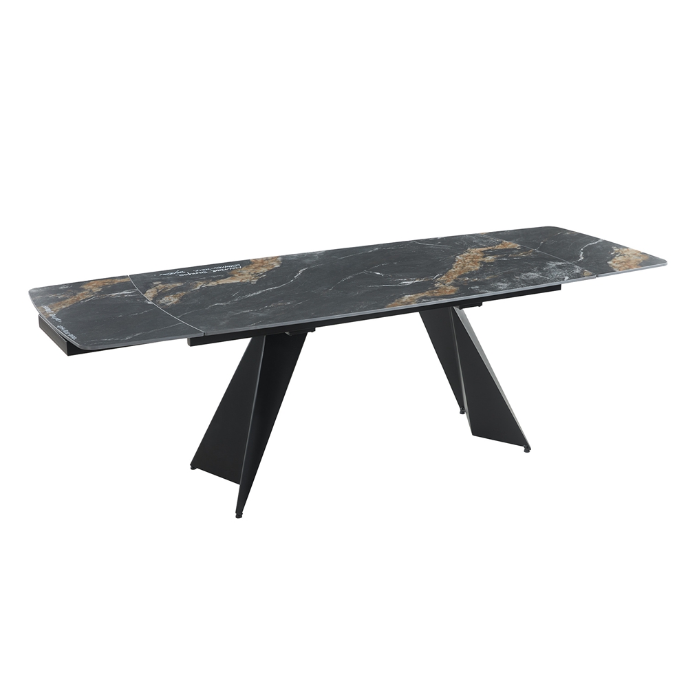 Luxury Design Factory Supply Rectangular Ceramic Tables Extension Dining Table Extendable