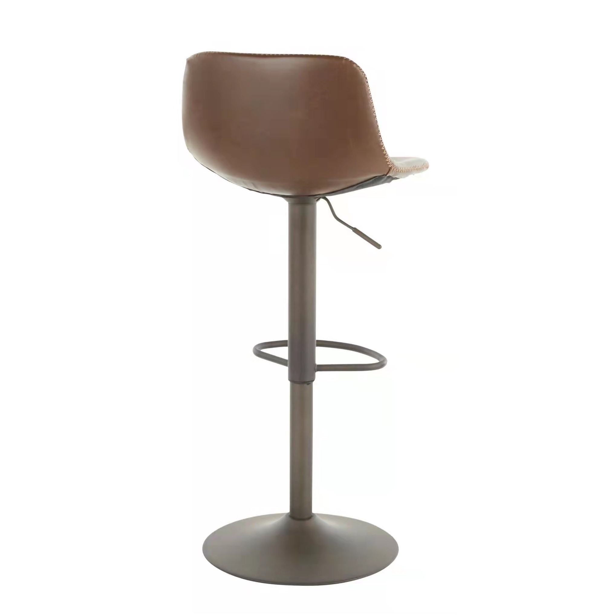 Modern Stylish Metal Frame Bar Stool Chair Adjustable Leather Bar Stools for Kitchen