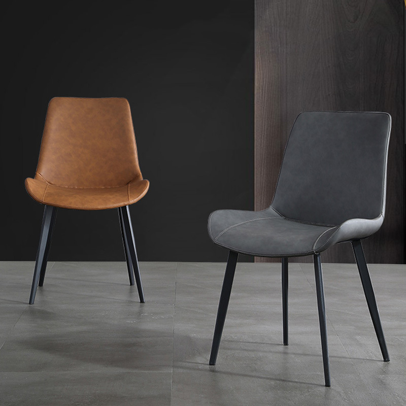  Upholstered PU Luxury Home Modern Nordic Leather Dining Chairs