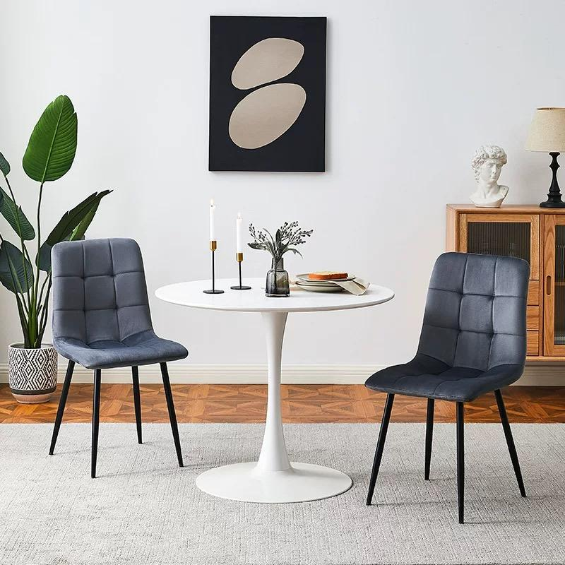 Modern Fabric Dinning Room Velvet Kitchen Restaurant Dining Chairs 