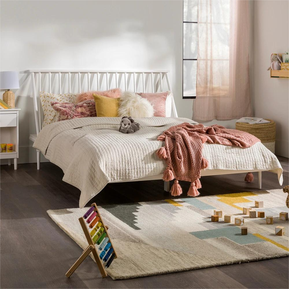  Modern Nordic Home Furniture Hotel Wooden Bed Latest Slat Support Bedroom King Queen Bunk Bed