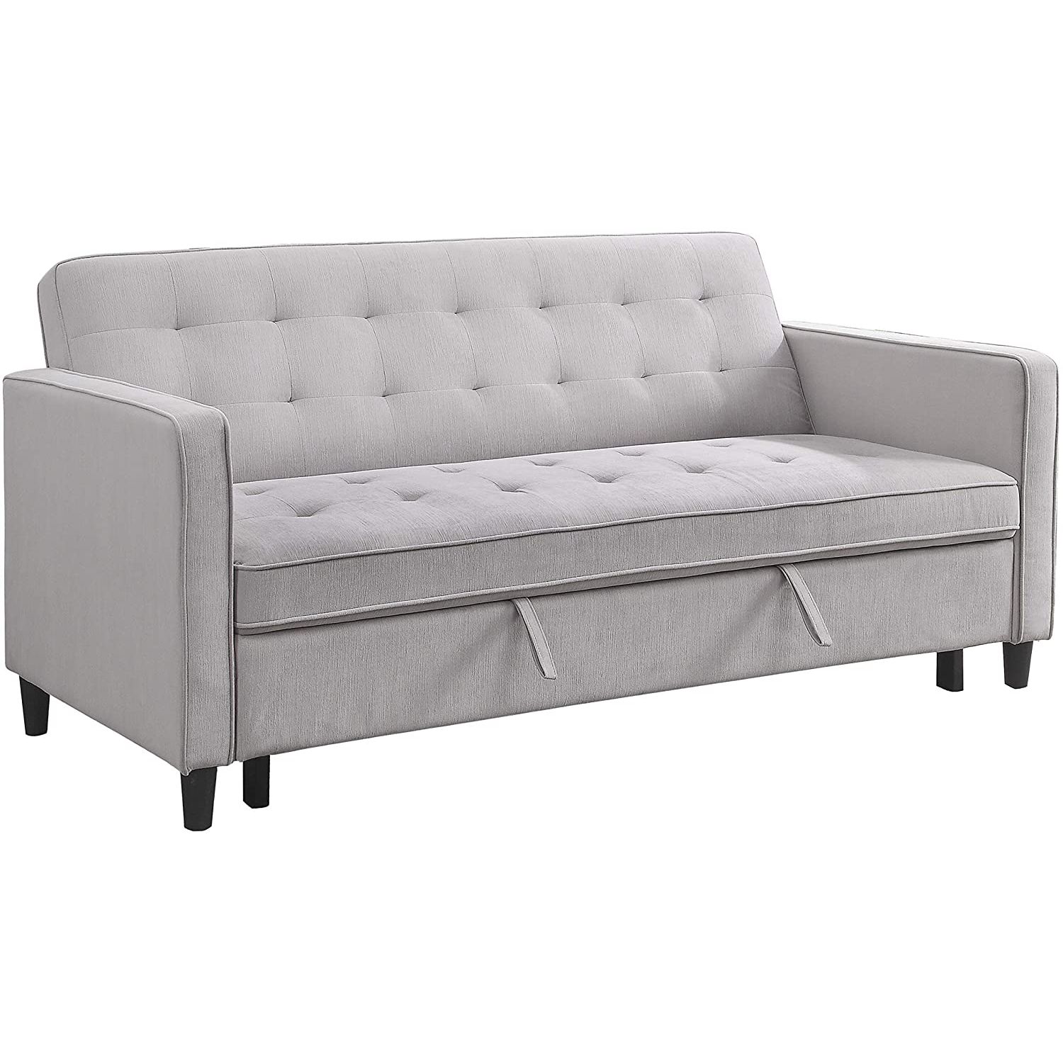 Save Space Sofa Cum Bed Fabric Folding Sleeper Living Room Metal Frame Sofa Bed