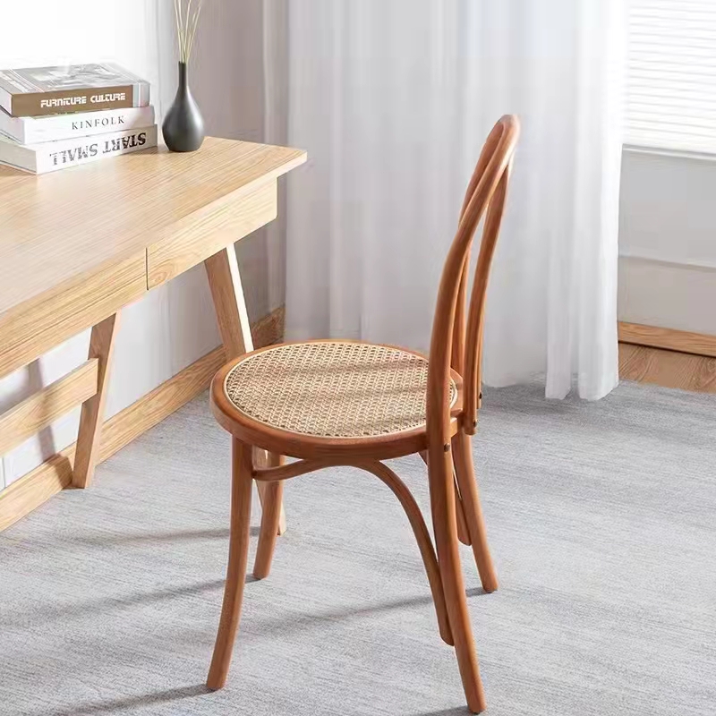 French Classic Style Wooden Stable Dining Room Chairs Contemporary Rattan Dining Chair