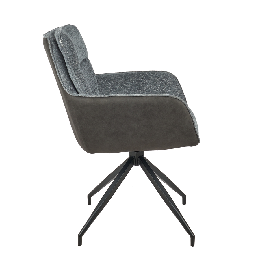 Modern Design 360° Swivel Chairs Armrest Accent Chair Rotating Dining Chair