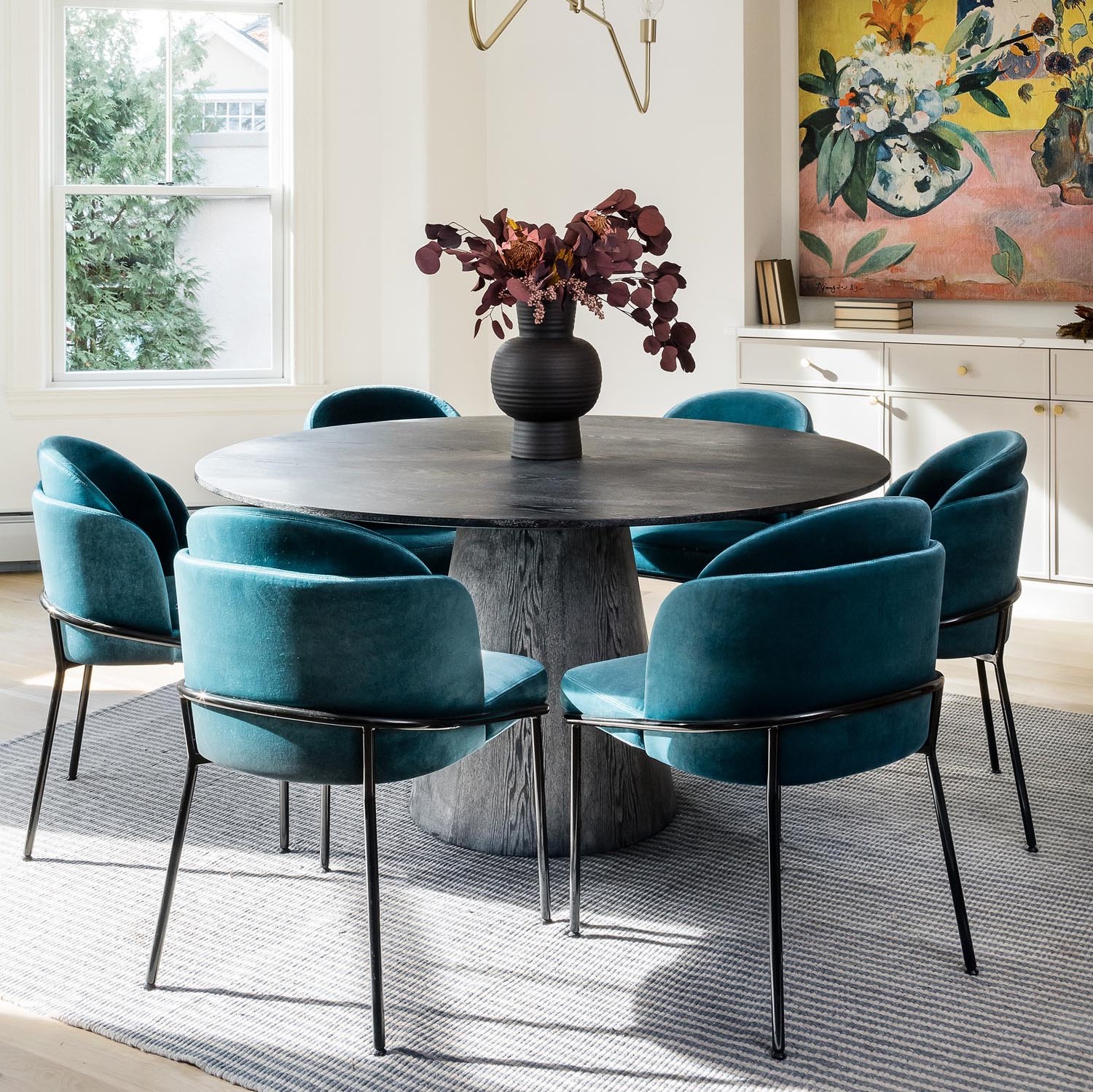  Modern Upholstered Dining Chairs Indoor Home Furniture Metal Frame Cream Velvet Dining Chair