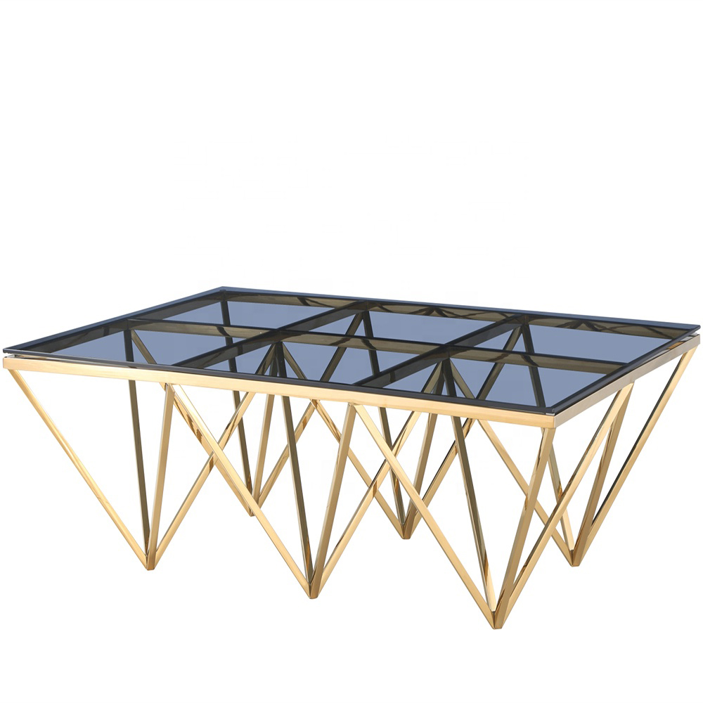 Black Tempered Glass Top Coffee Table Use for Living Room