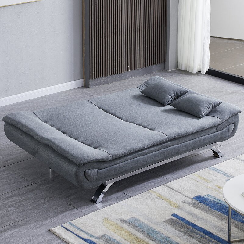 Space Saving Living Room Modern Velvet Folding Extendable Sofa Bed