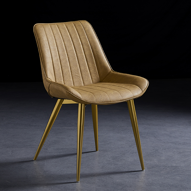 Luxury Upholstered Black Metal Furniture Note Modern Dining Chair 
