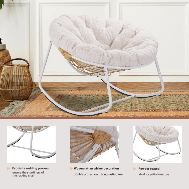 Modern Outdoor Furniture Garden Chair Comfortable Nanlop Rocking Chair