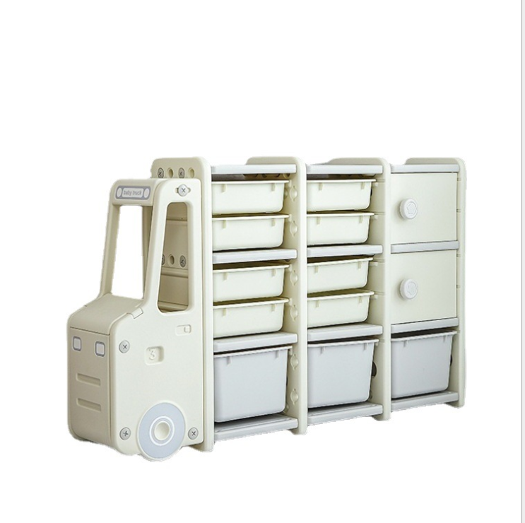 Newest Modern Minimalist Layer Children's Toy Car Baby Cartoon Storage Cabinet Rack