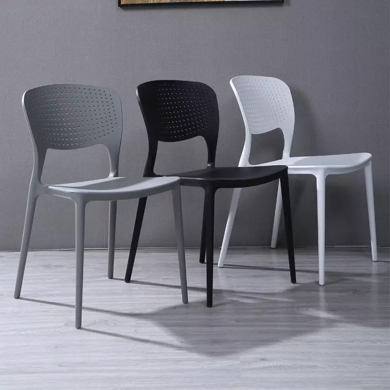 Dining Chair Stacking Dining Restaurant Chair Cheap Polypropylene Plastic Breathable Plastic High Quality Modern Home Furniture