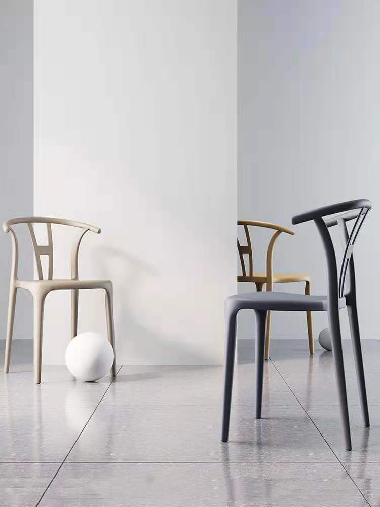 Modern Minimalist Factory Wholesale Cheap Dining Chair Multi-Color Plastic Dining Chair