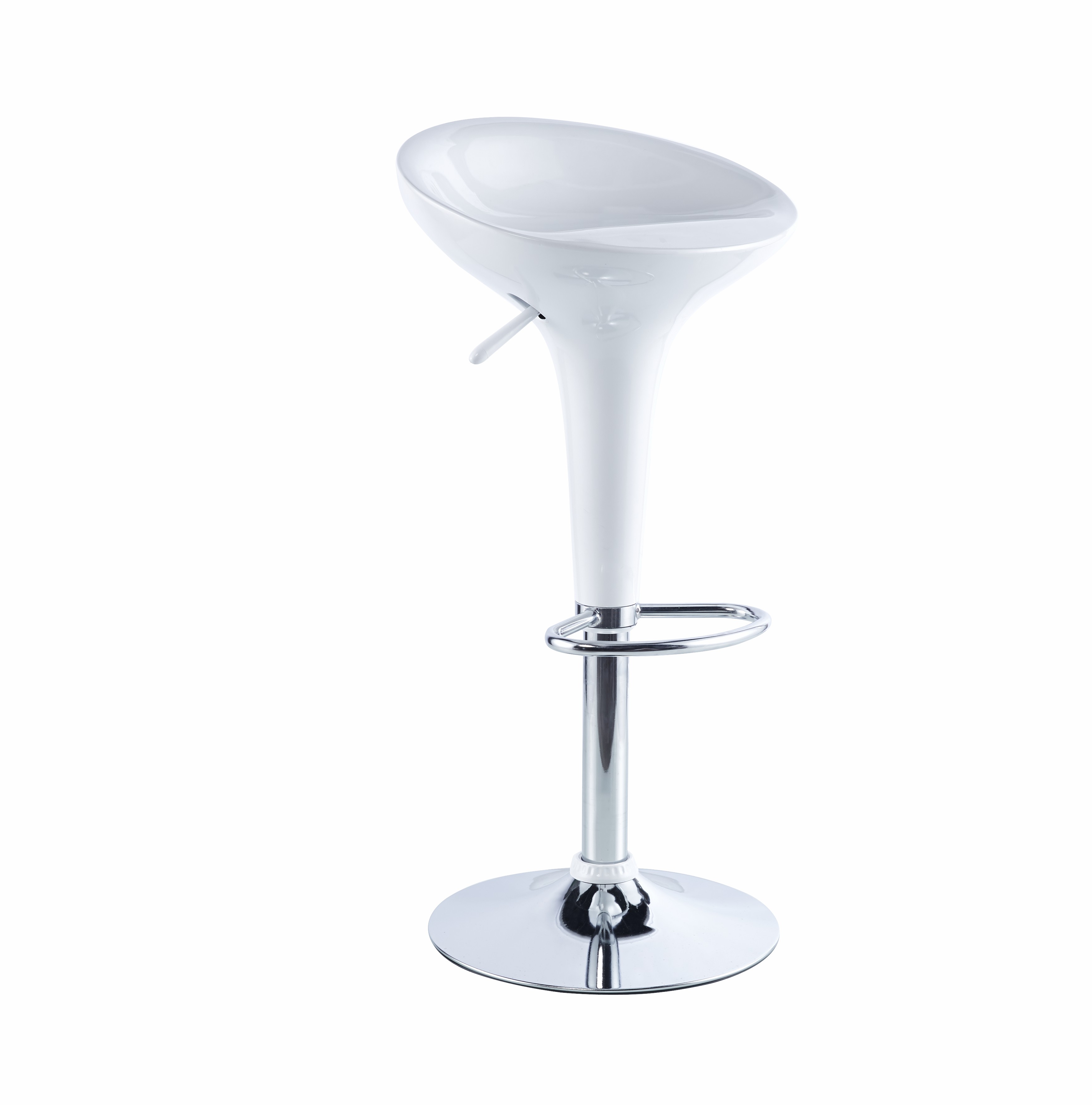 Hot Sell Modern Style Metal Dining Bar Chair Adjustable Height Swivel ABS Plastic Bar Chair