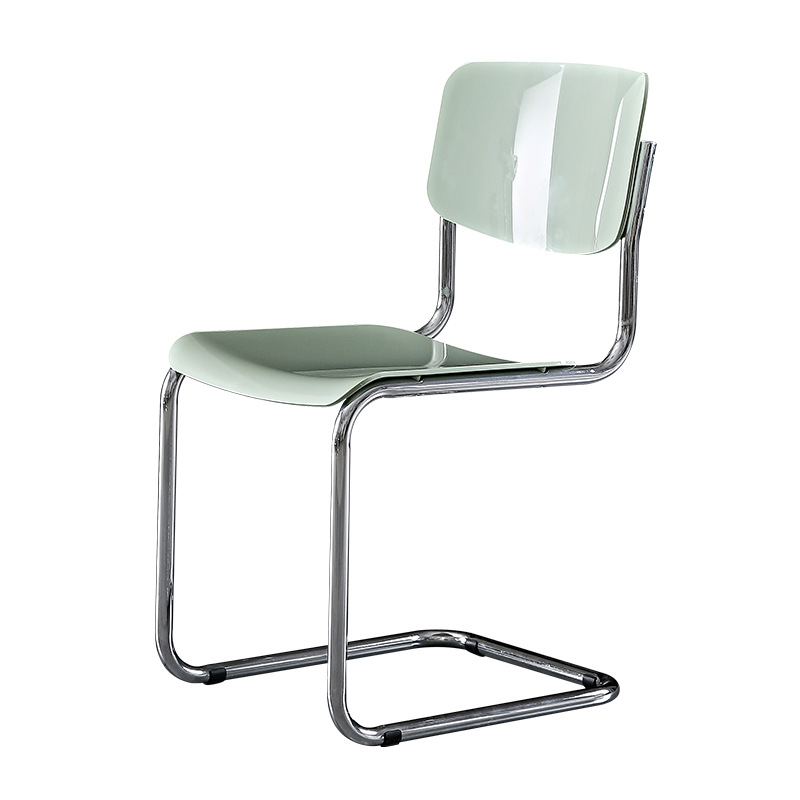 Living Room Furniture Chromed Metal Leg Plastic Seat Restaurant Cafe Shop Dining Dinner Chair