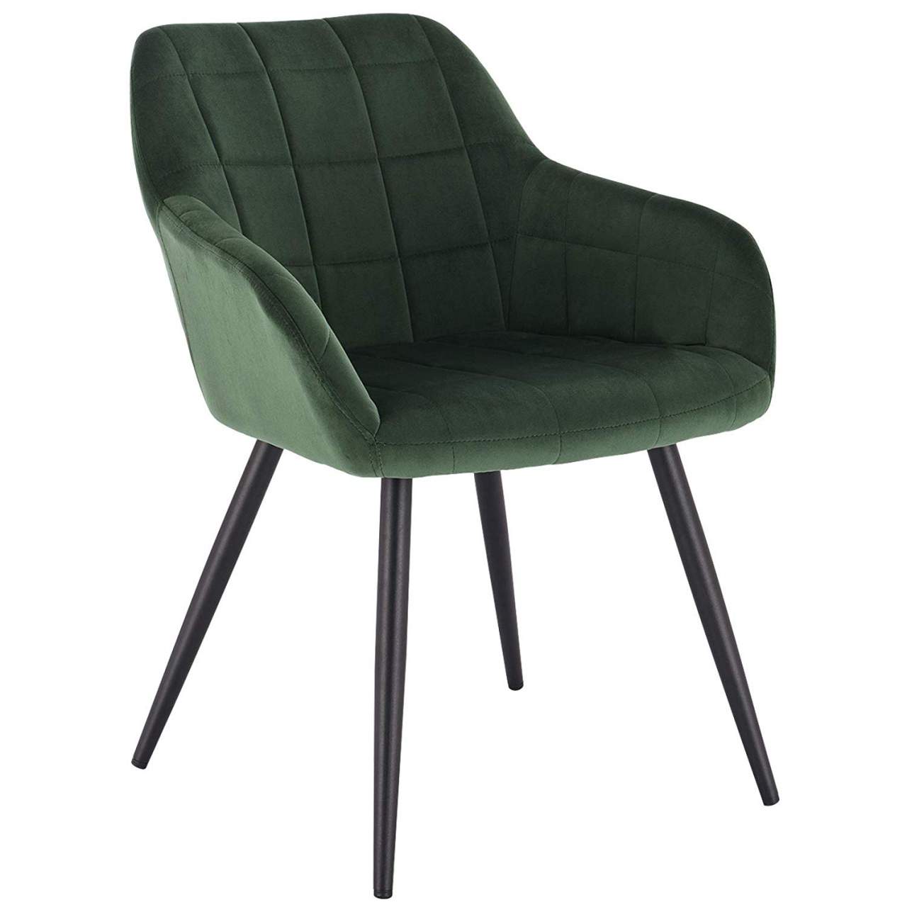 Modern Design Velvet Luxury Dining Room Furniture Metal Legs Dining Chair With Armrests