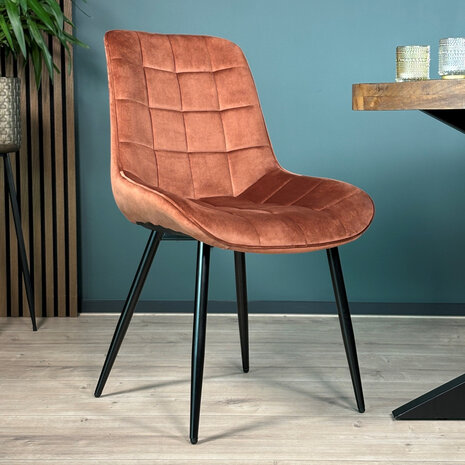 Modern Black Fabric Velvet Interior Decoration Restaurant Dining Chair With Solid Back Foam Cushion Seat