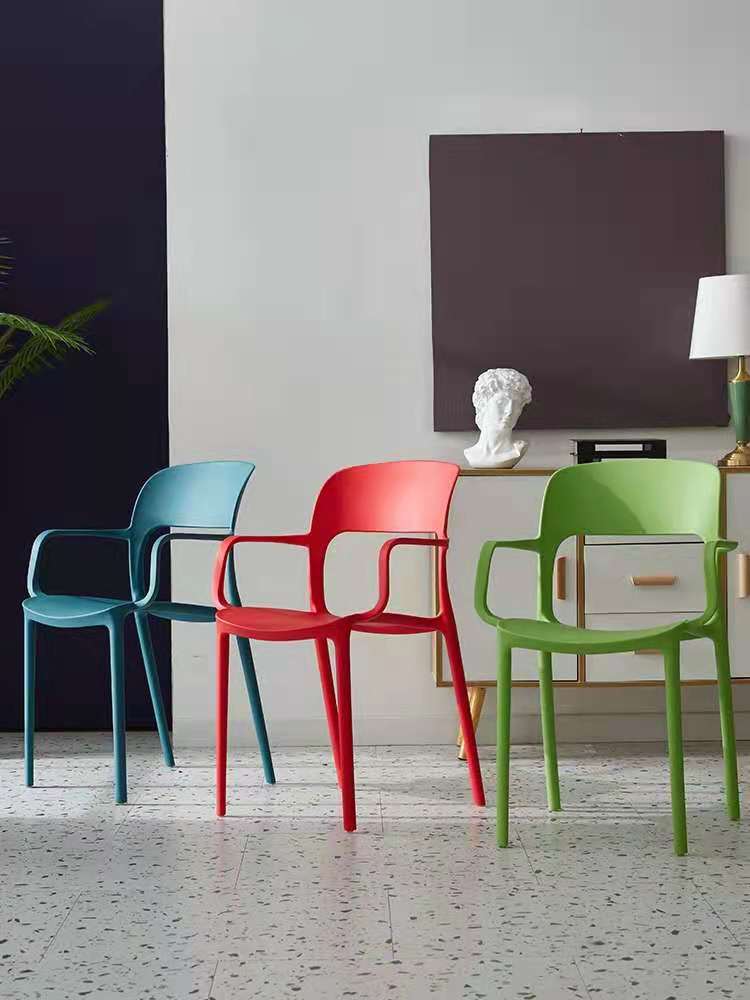 Modern Simple Design Home Furniture Cheap Price Colorful Dining Room Stackable Hard Plastic Chair
