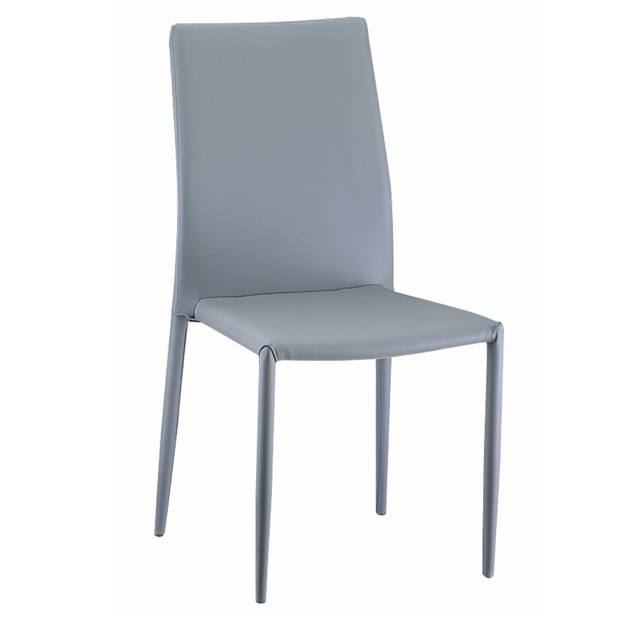 High Quality Modern Dining Room Nordic Design Leather Fabric Seat Metal Legs Dining Chair