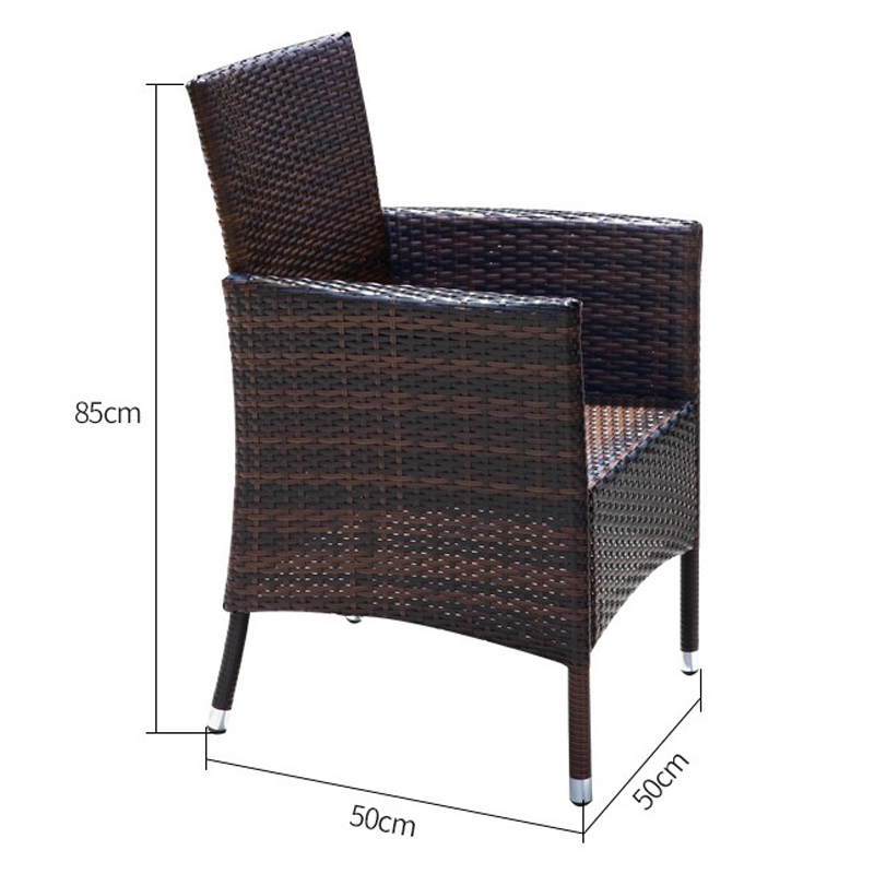 Modern PE Wicker Table and Chair Outdoor Sofa Set Garden Rattan Wicker Table and Chair Set
