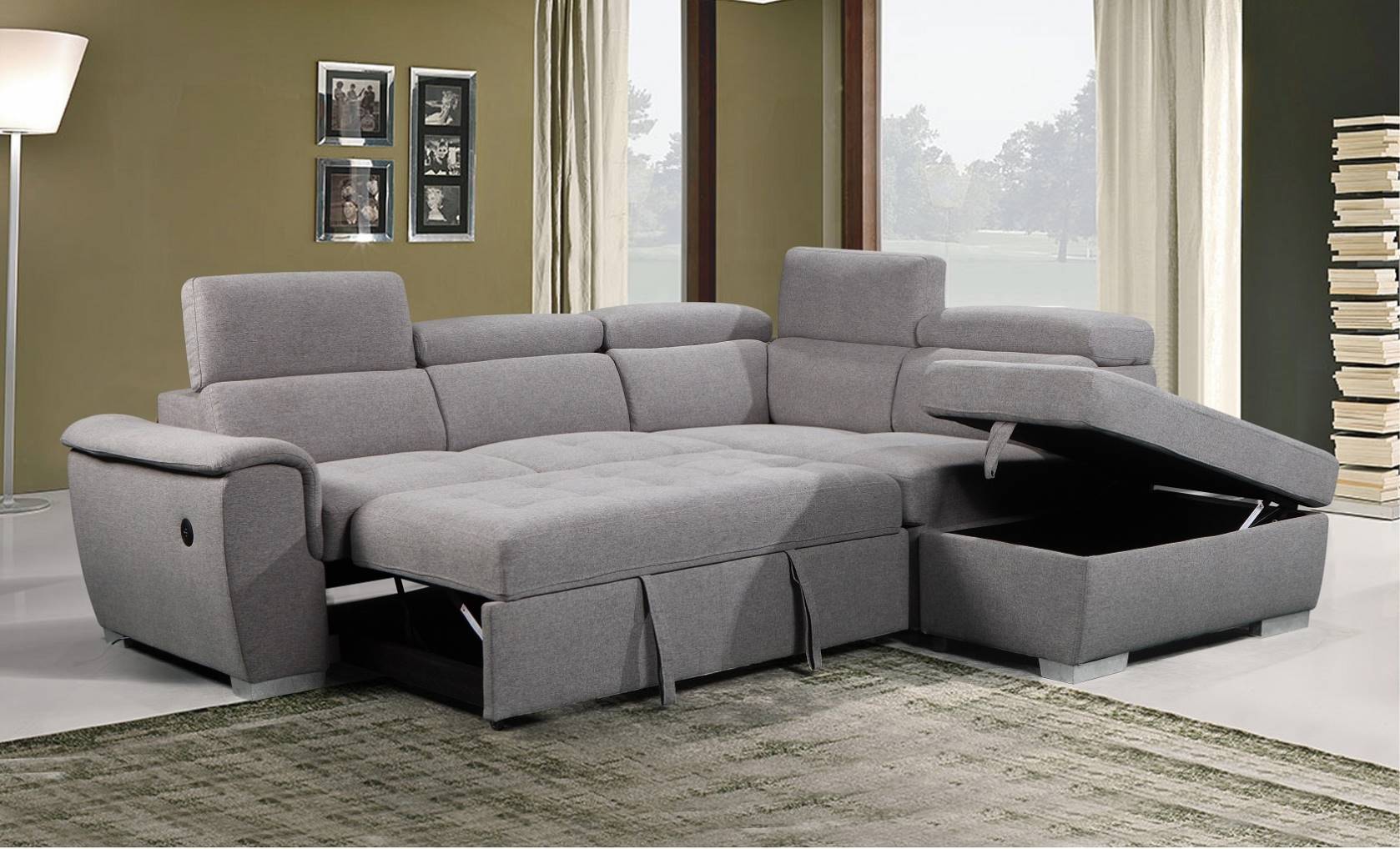 Modern Design Home Furniture Sectional Sleeper Sofas
