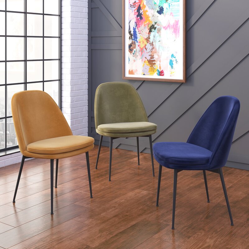 Moden Design Velvet Fabric Dining Chair Banquet Hotel Elegant Contemporary Dining Chairs