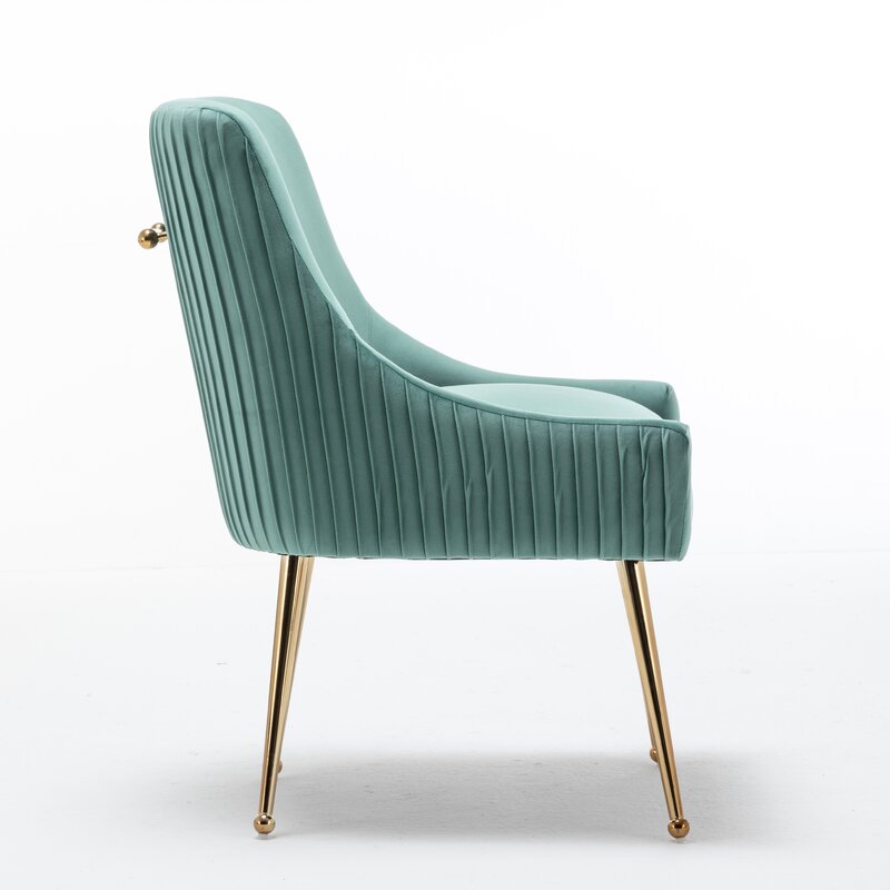  High Quality Modern Velvet Dining Room Furniture New Nordic Pink Fabric Dining Chair