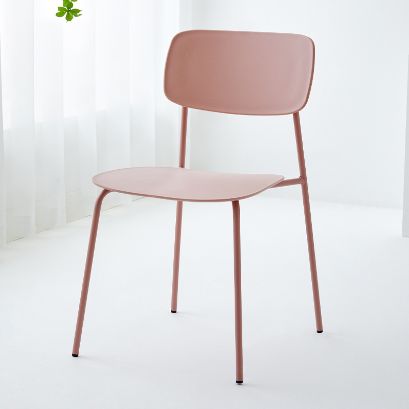 Modern Hot Sale Plastic Dining Chair PP Back Metal Frame Cafe Restaurant Dining Plastic Chair