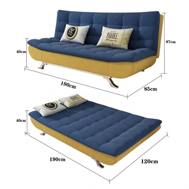 Practical Fabric Sofa Bed Multi-purpose Divan Living Room Sofa Cum Bed Combinations Convertible Sofa