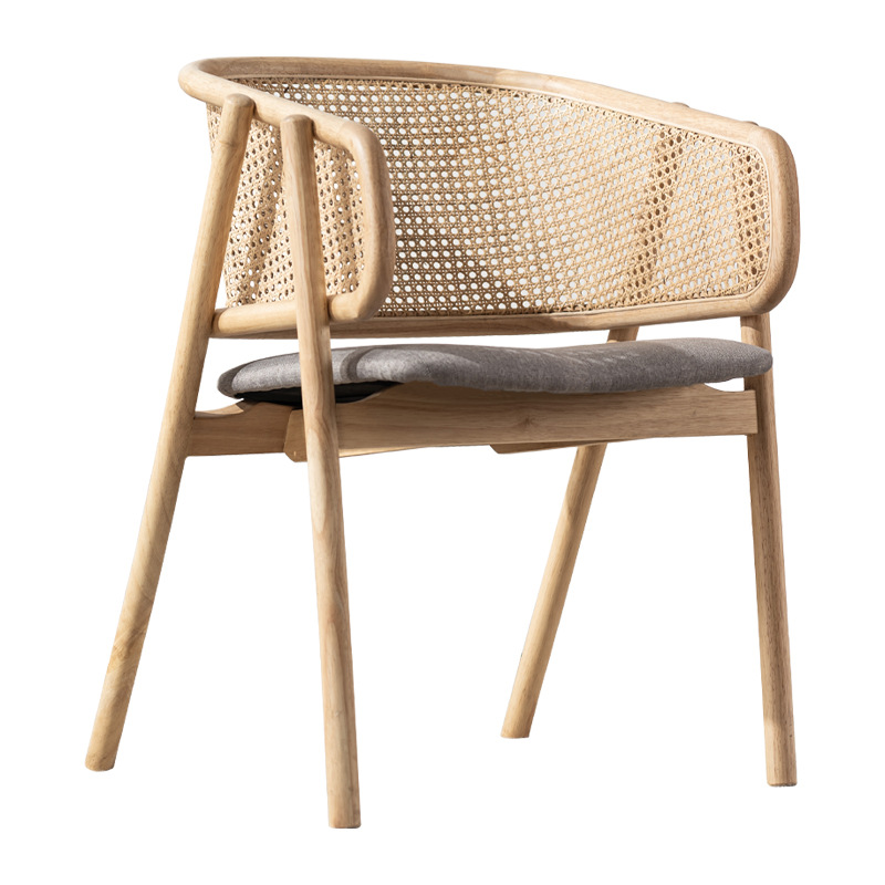  Natural Rattan Cafe Chair With Beech Wood Dinning Chair or Restaurant Rattan Dining Chair
