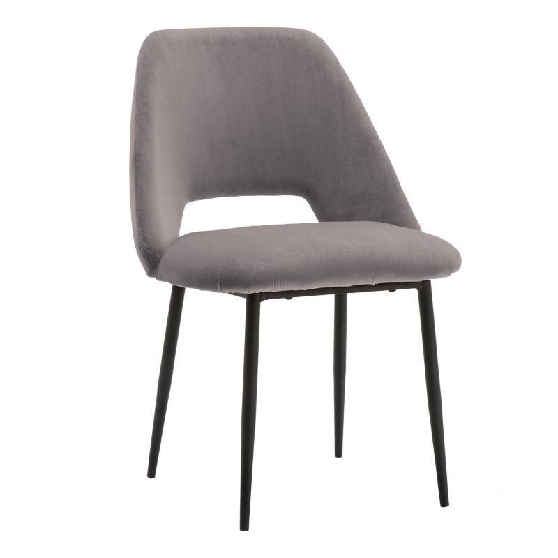 Modern Design Dining Chairs Velvet Upholstered Metal Legs Dining Room Chair