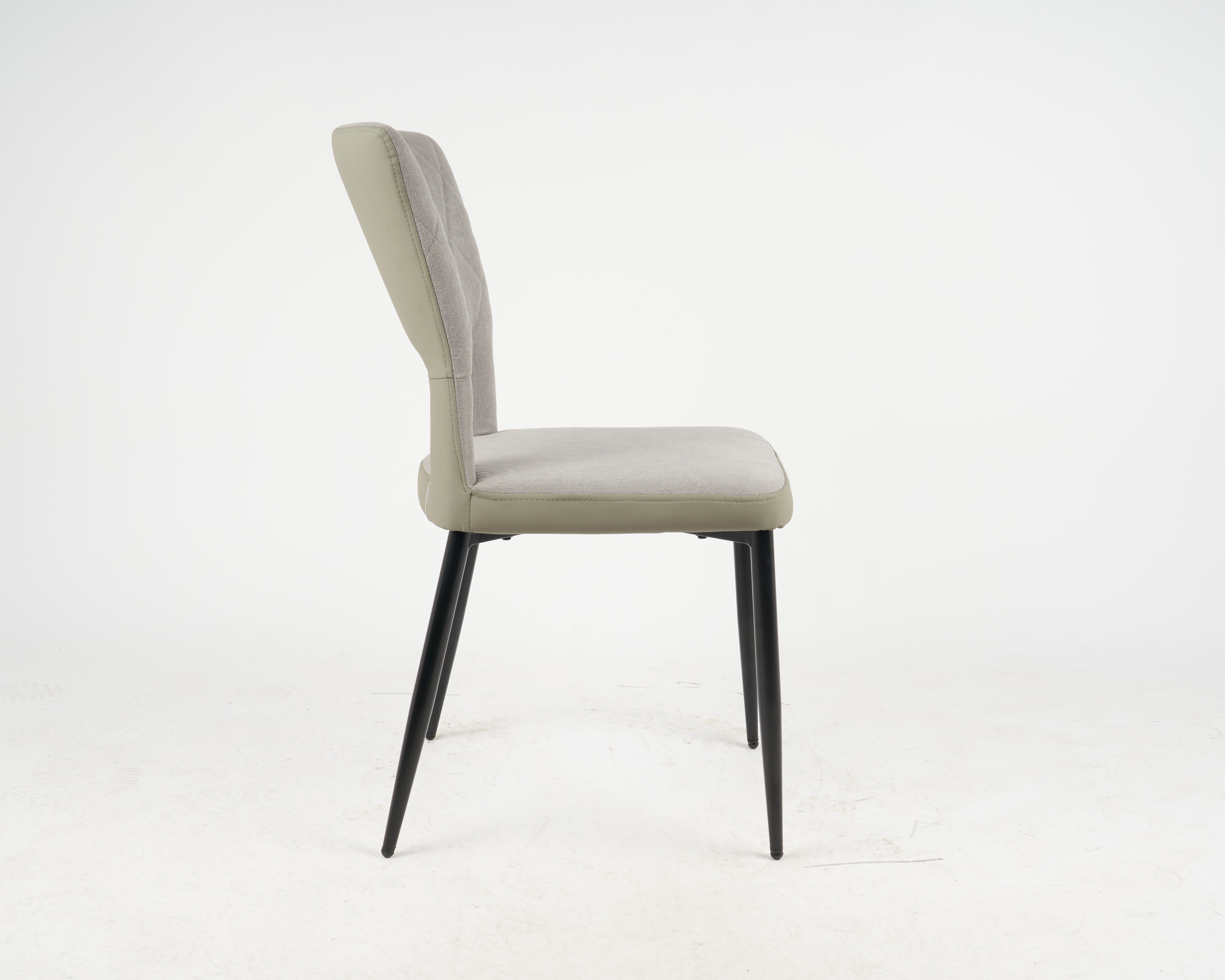 Fashion Grey Nordic Velvet Fabric Modern Luxury Design Furniture Dining Room Chairs Upholstered Dining Chair With Metal Leg