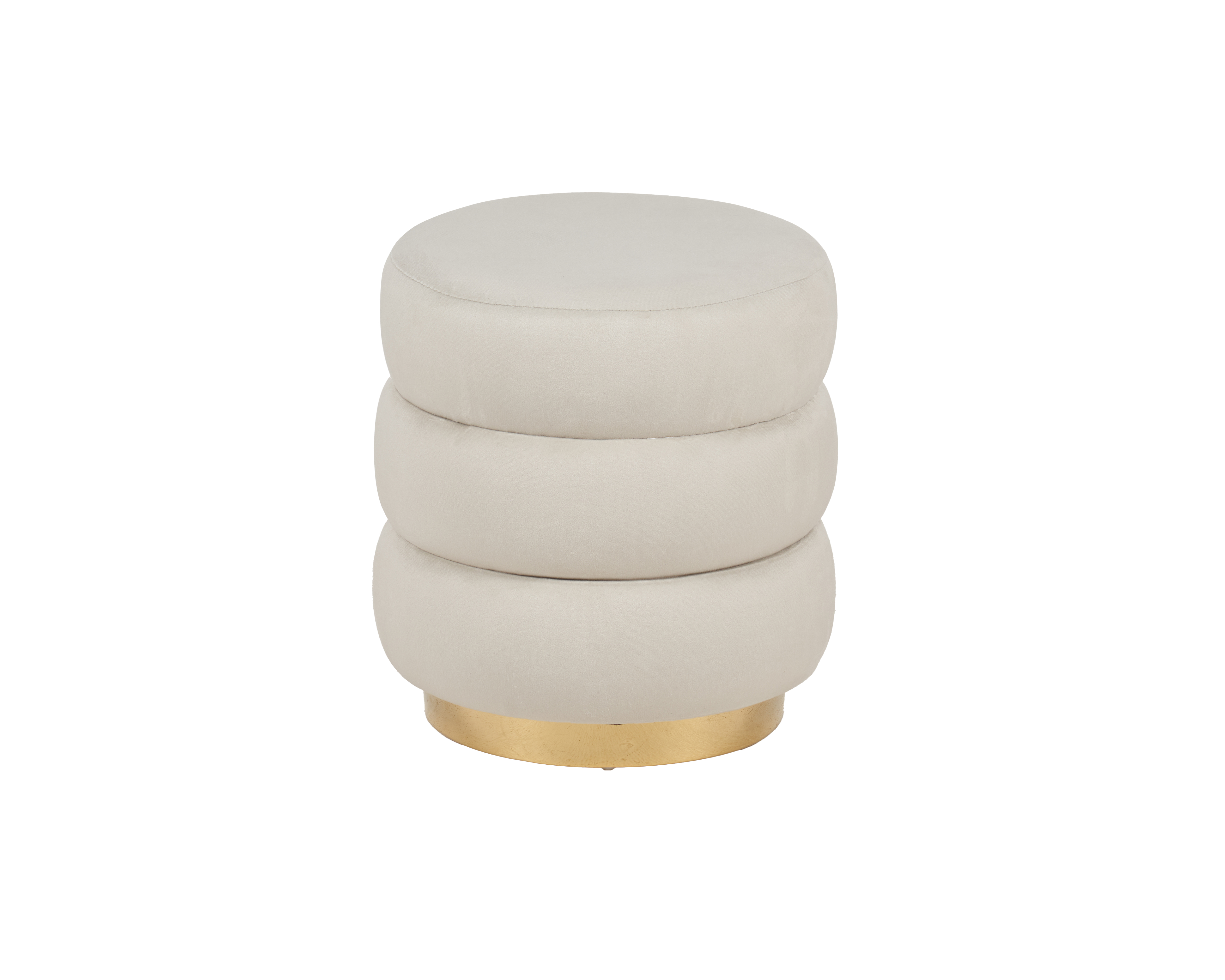 High Quality Modern Stools Small Round Ottoman Stool Pouf with White Teddy