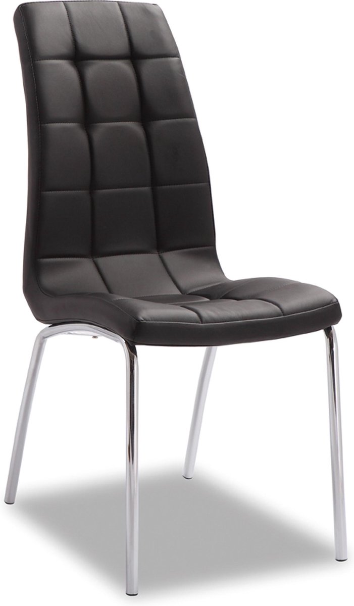 High Quality Restaurant Modern Living Room Chairs PU Leather Cover Stainless Leg Dining Chairs