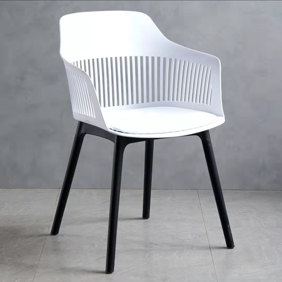 Newest Modern Nordic Design Living Room Dining Chair Soft Fabric Cushion Plastic Dining Chair