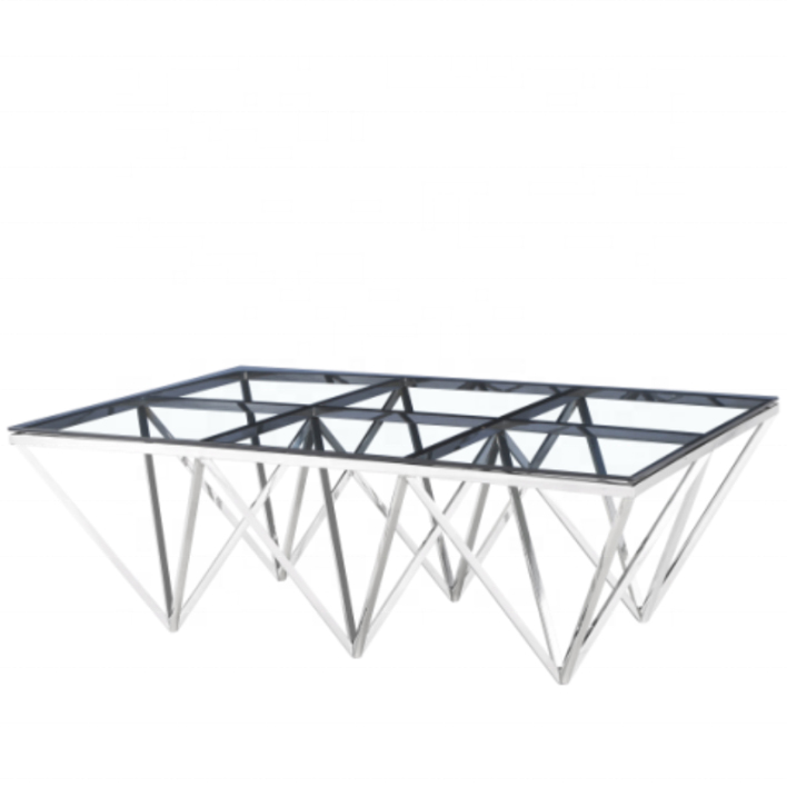 Black Tempered Glass Top Coffee Table Use for Living Room