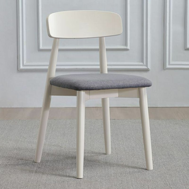 Dining Room Furniture Fabric Covered Upholstered Chairs Wood Dining Chair with Natural Color