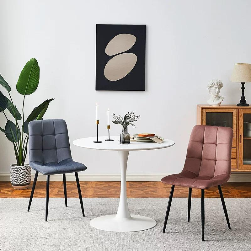 Modern Fabric Dinning Room Velvet Kitchen Restaurant Dining Chairs 