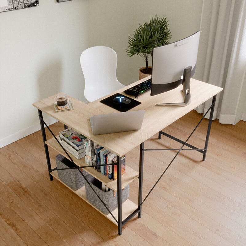 Good Quality Office Wooden Computer Desk Gaming Studying Used Height Adjustable Computer Desk