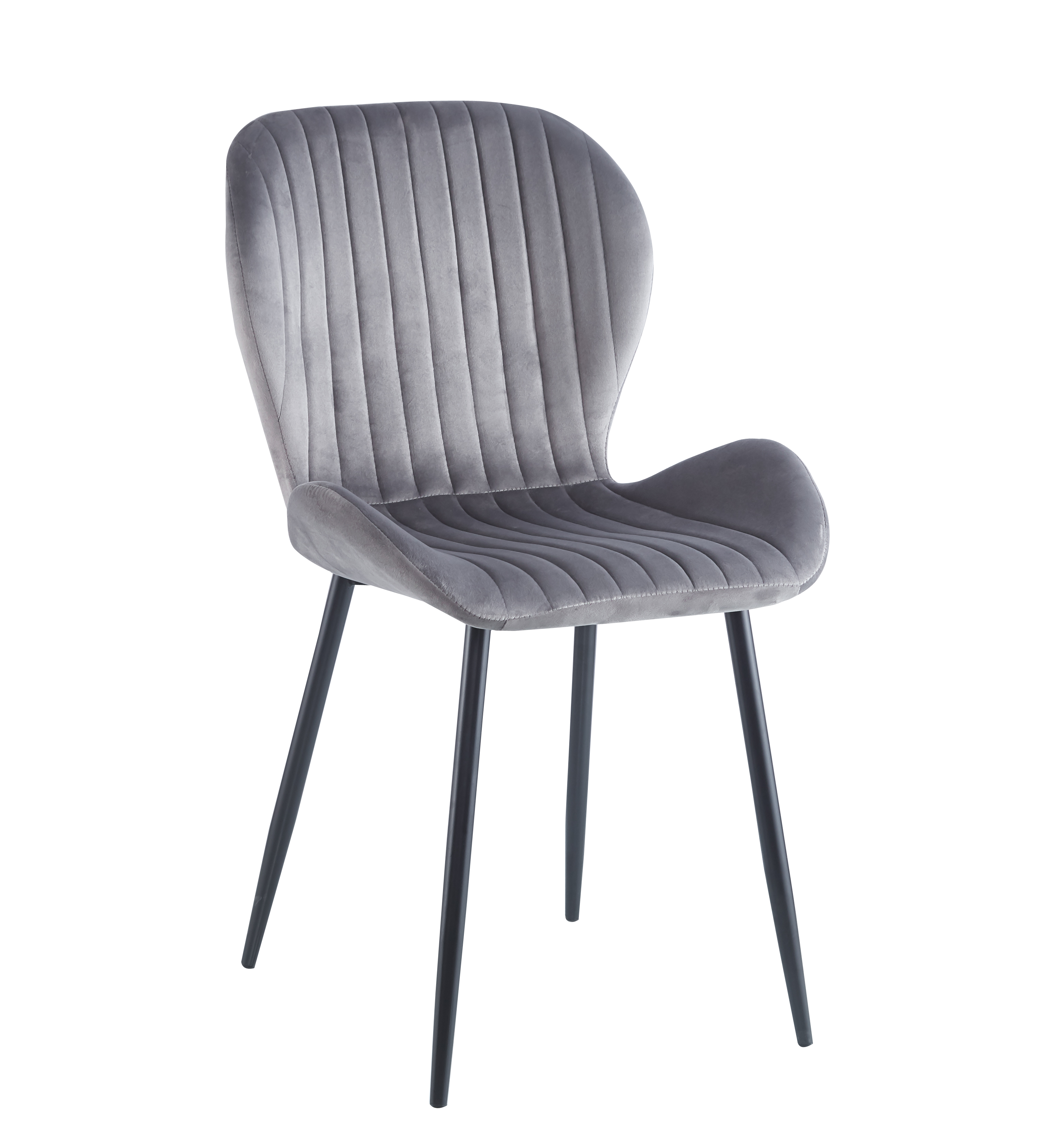 Contemporary Hotel Dining Chair Comfortable Velvet Upholstered Metal Armless Dining Chair Home Furniture