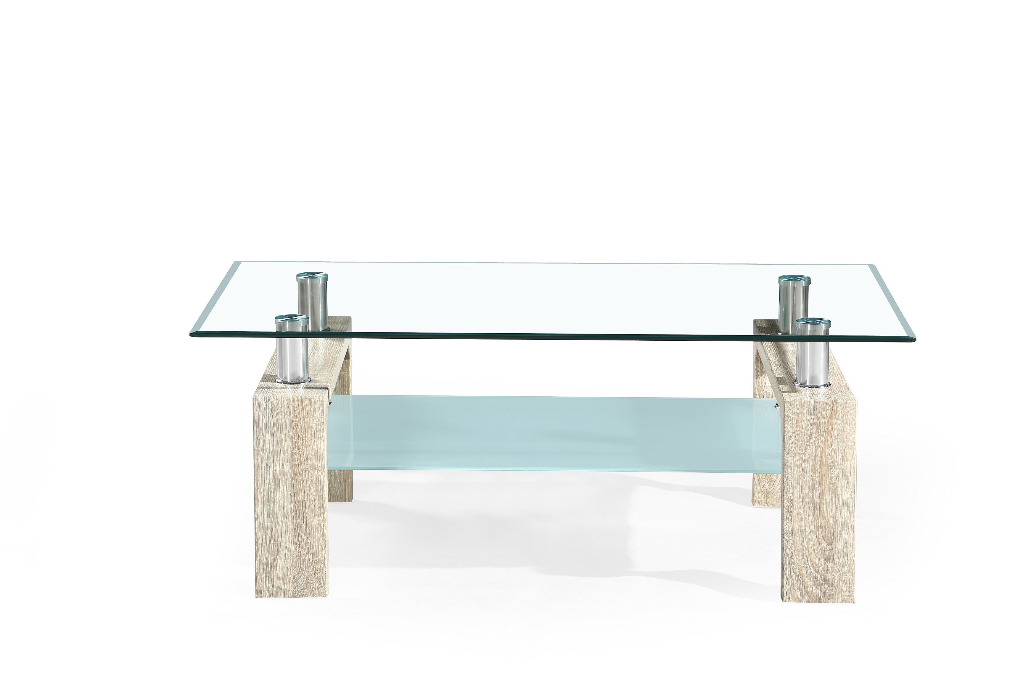 Center Table Living Room Furniture Coffee Table MDF and Tempered Glass Modern Customized Console Table