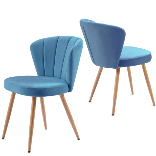 Modern Design Upholstery Nordic Dining Room Chair Blue Velvet Hot Transfer Leg Dining Chair