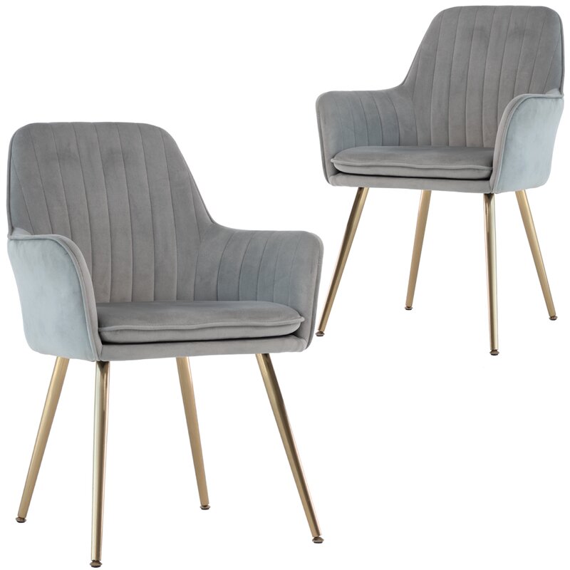 Fabric Dining Chair Gold Dining Chair with Metal Legs Hot Modern Luxury Design Upholstered Velvet Home Furniture