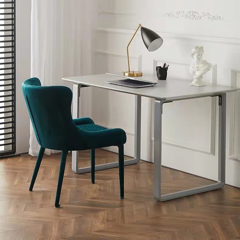 Home Furniture Nordic Velvet Modern Luxury Dining Chairs With Metal Legs