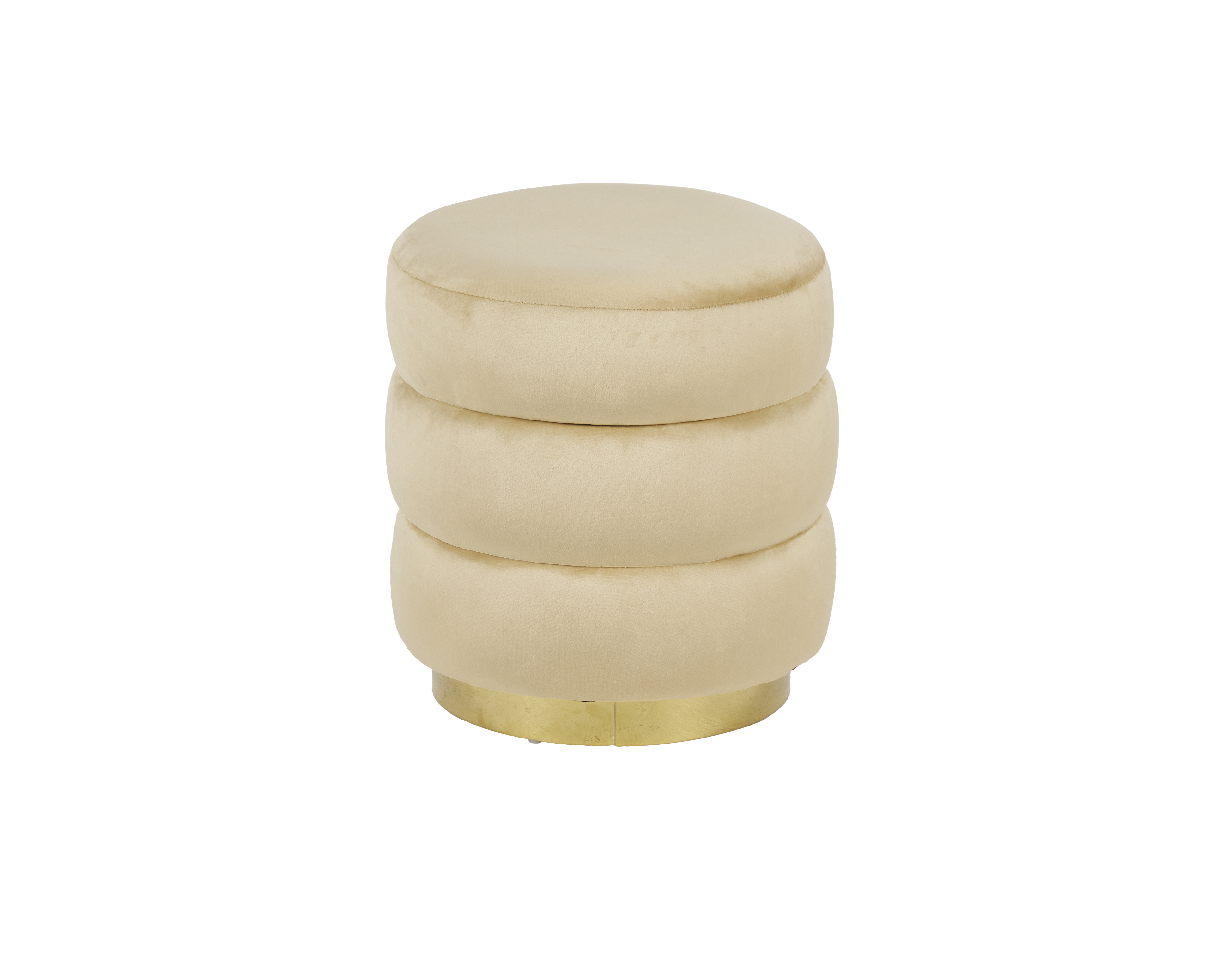High Quality Modern Stools Small Round Ottoman Stool Pouf with White Teddy